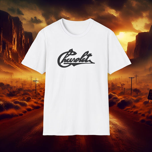 Vintage Chevrolet Graphic T-Shirt, Classic Car Lover Tee, Unisex Softstyle Shirt, Gift for Mechanic, Retro Auto Apparel