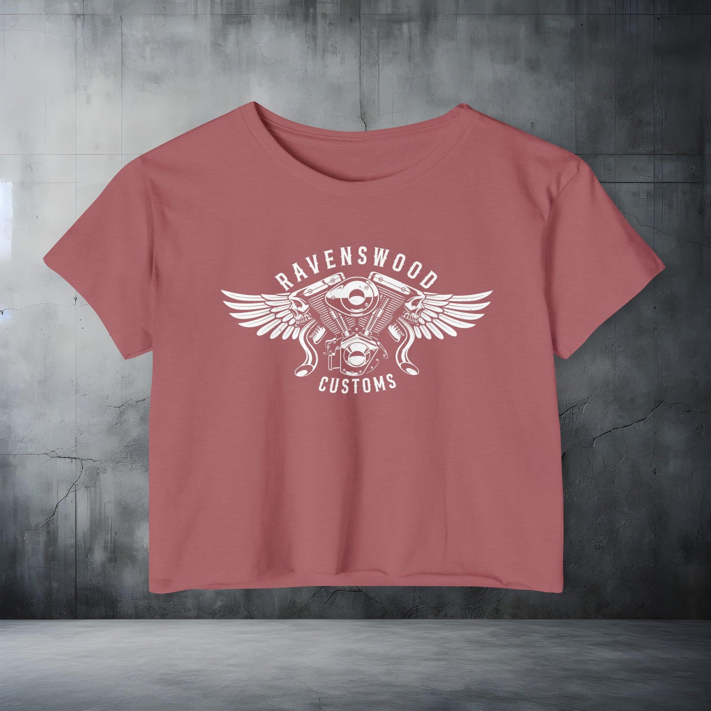 Ravenswood Customs Women's Festival Crop Top - Boho Chic Tee for Summer Events