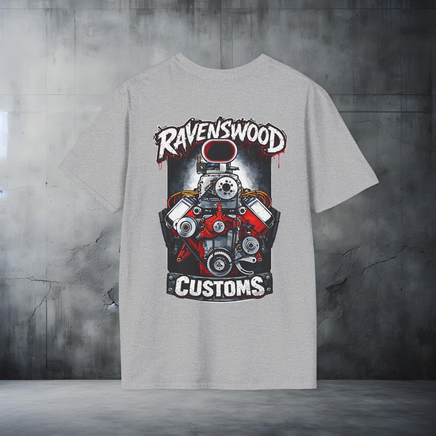 Ravenswood Customs Blown 354 Hemi Engine Graphic T-Shirt