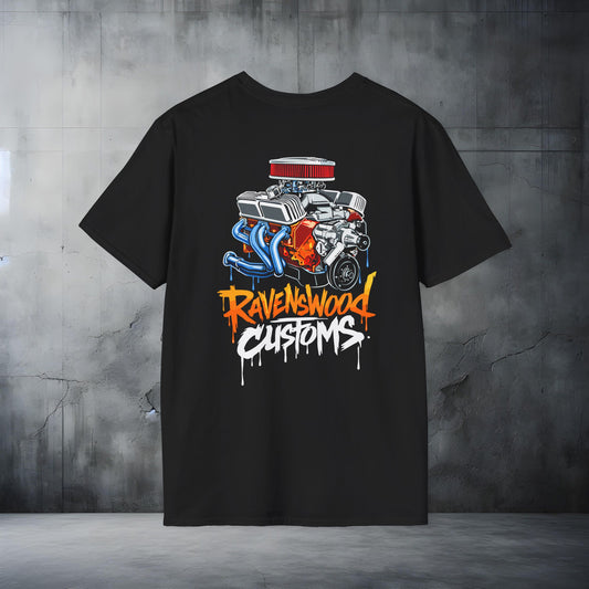 Ravenswood Customs 318 Cube Small-block Chrysler V8 Engine Graphic T-Shirt
