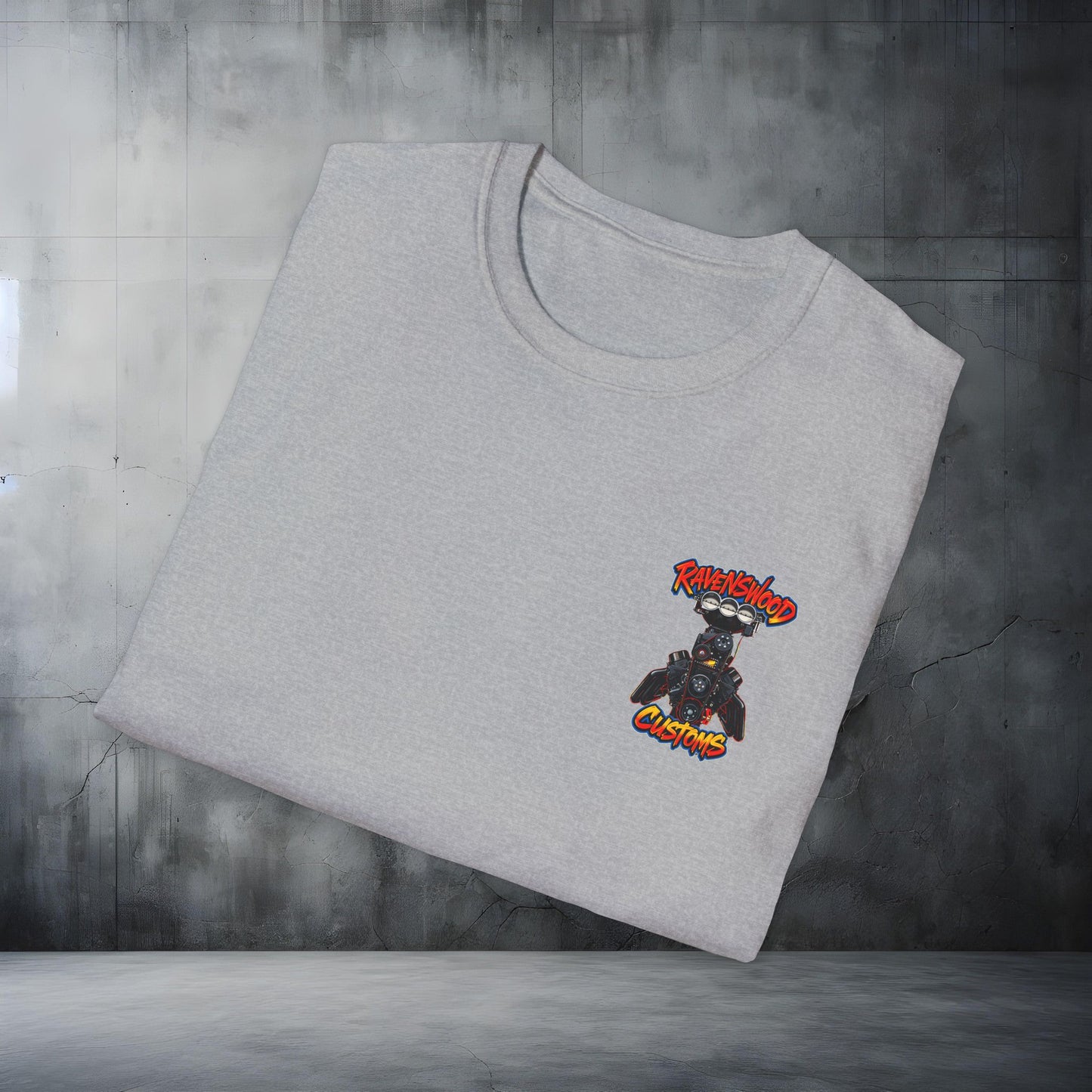 Ravenswood Customs Blown Injected Chevy Engine Graphic T-Shirt