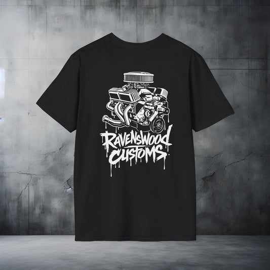 Ravenswood Customs 318 Cube Small-block Chrysler V8 Engine Graphic T-Shirt