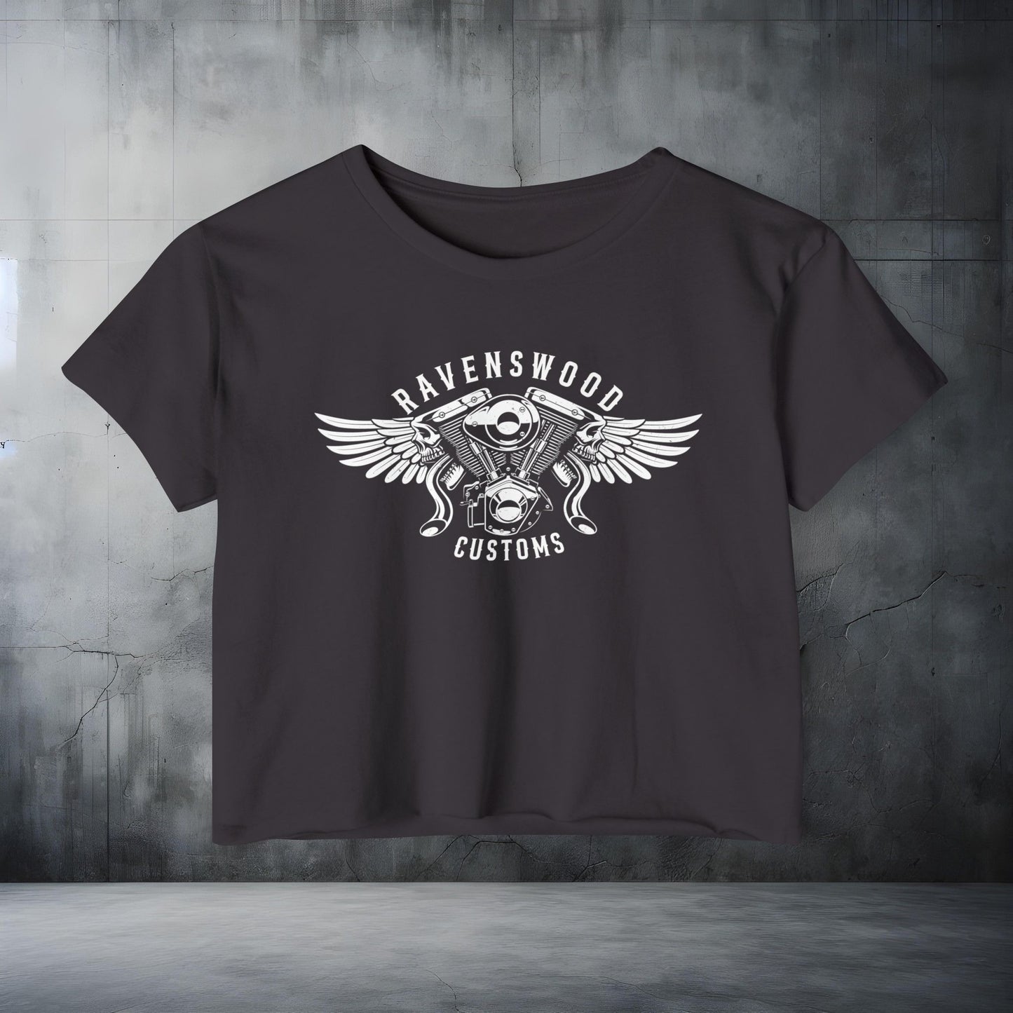 Ravenswood Customs Women's Festival Crop Top - Boho Chic Tee for Summer Events