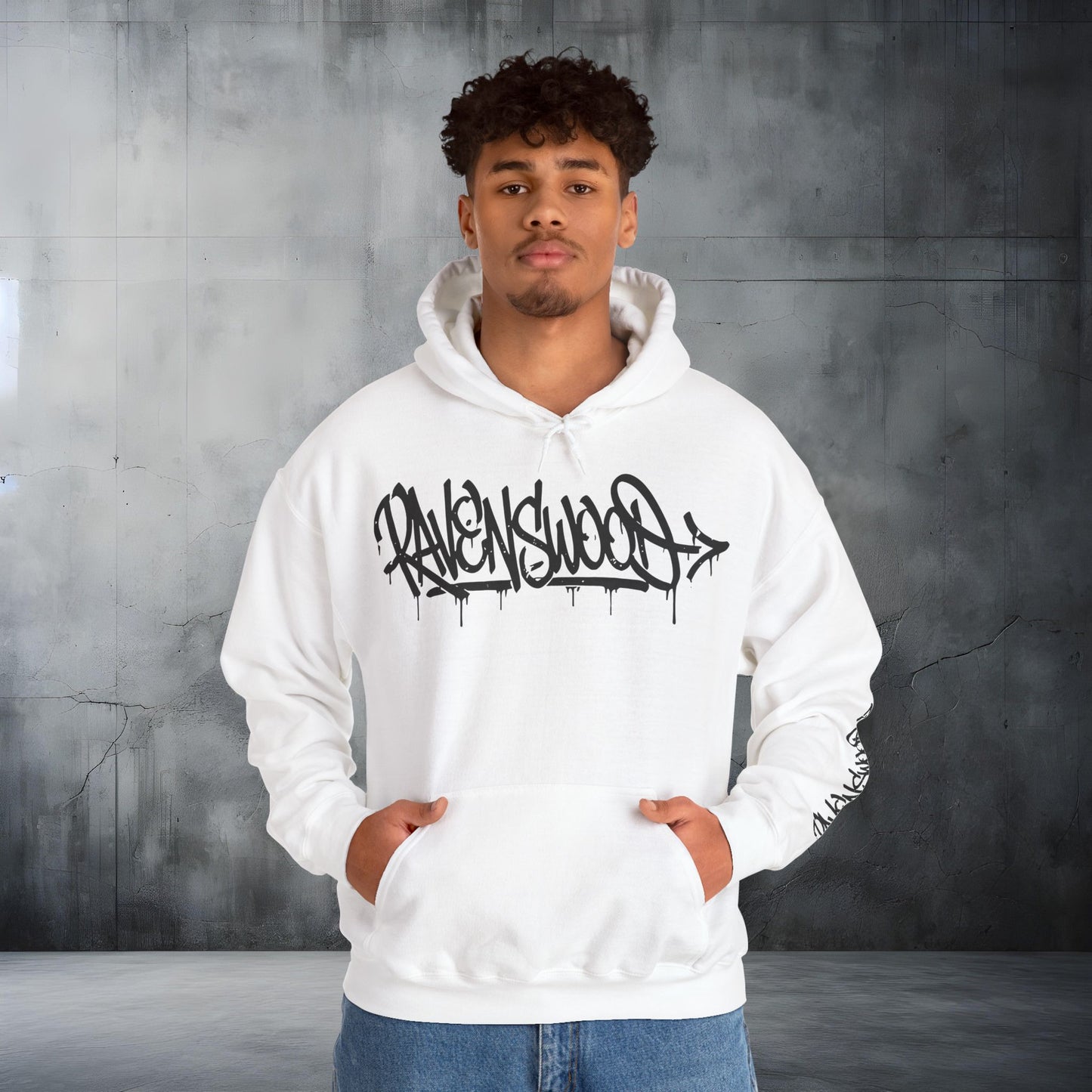 Ravenswood Graffiti Tag Hoodie Urban Streetwear Hoodie