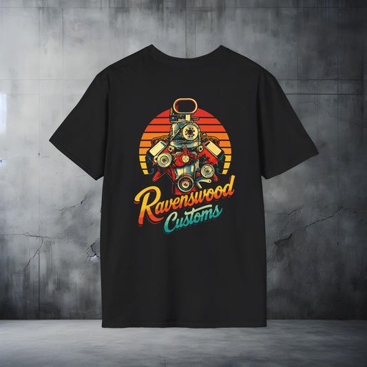 Ravenswood Customs Blown Hemi V8 Retro T-Shirt