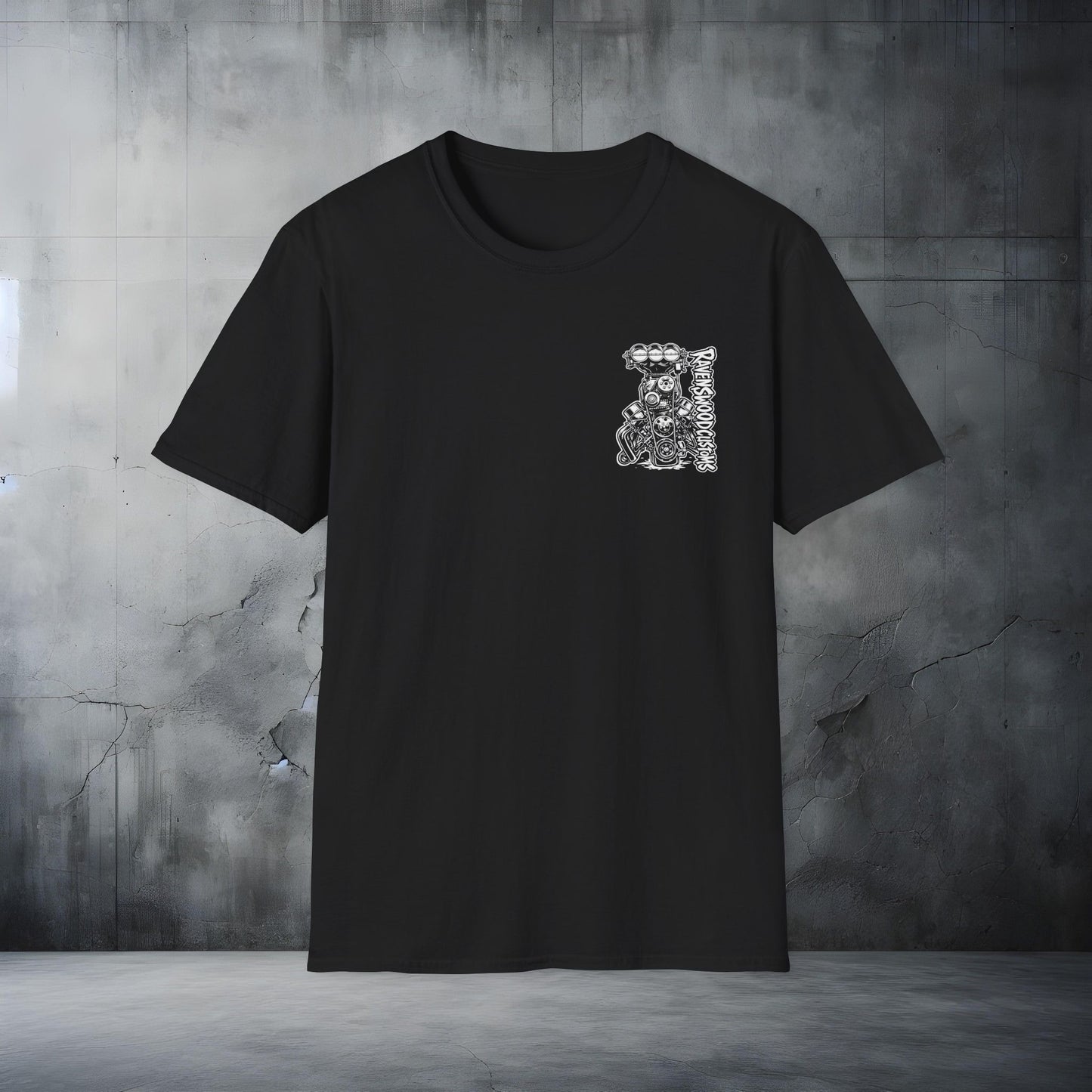 Ravenswood Customs Blown Injected V8 Engine Graphic Tee