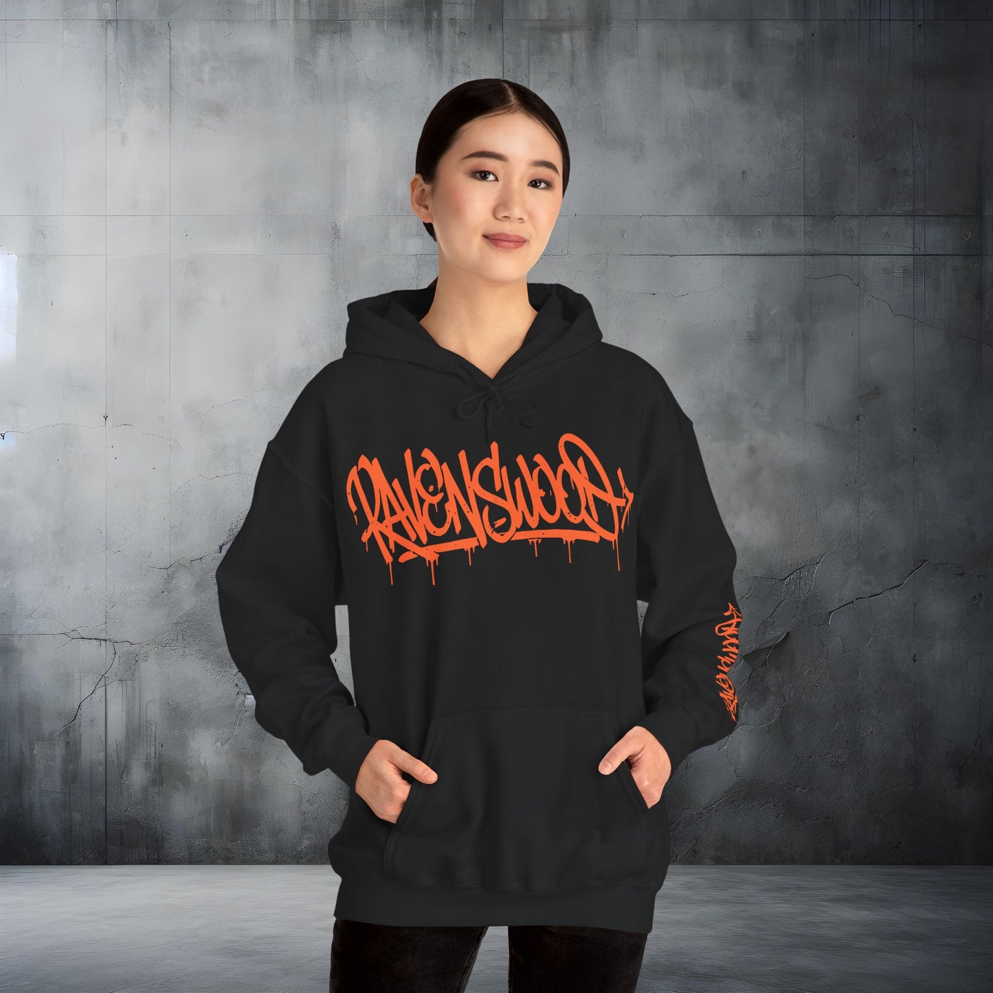 Ravenswood Graffiti Tag Hoodie Urban Streetwear Hoodie
