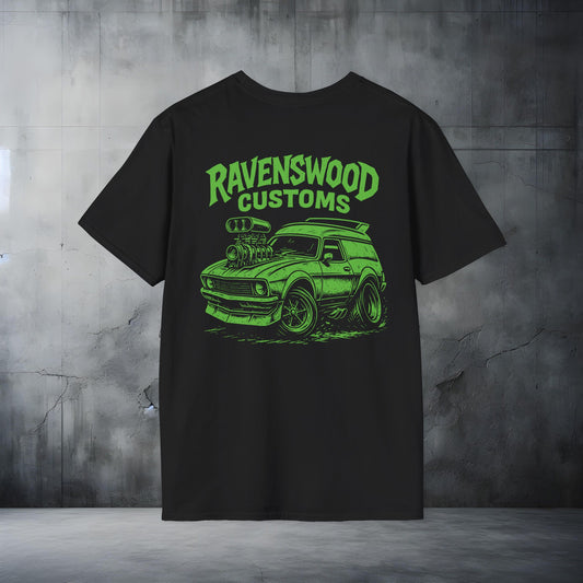 Ravenswood Customs Green Falcon PV T-Shirt, Unisex Graphic Tee, Automotive Apparel
