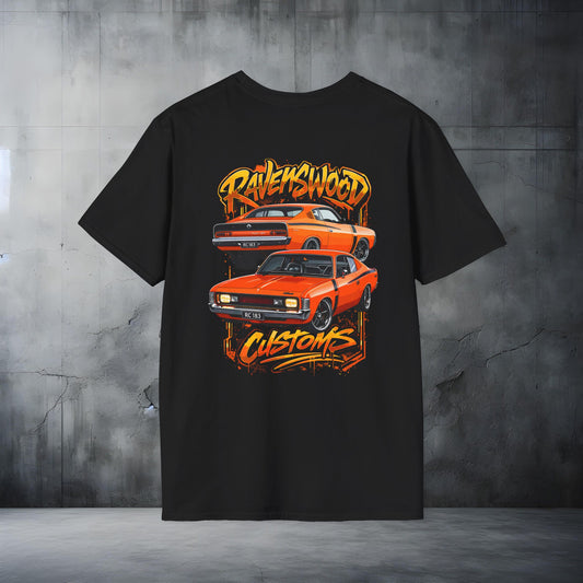 Ravenswood Customs VH Valiant Charger Classic Car Stack T-Shirt Vintage Muscle Car Graphic