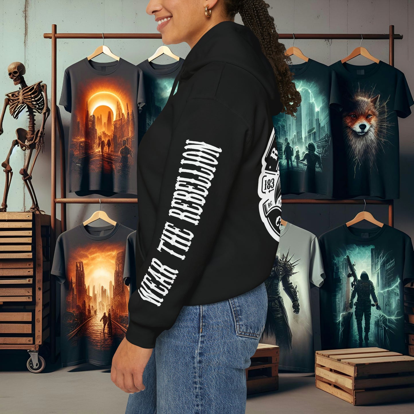 Ravenswood Customs Wear the Rebellion Unisex Heavy Blend™ Hooded Sweatshirt