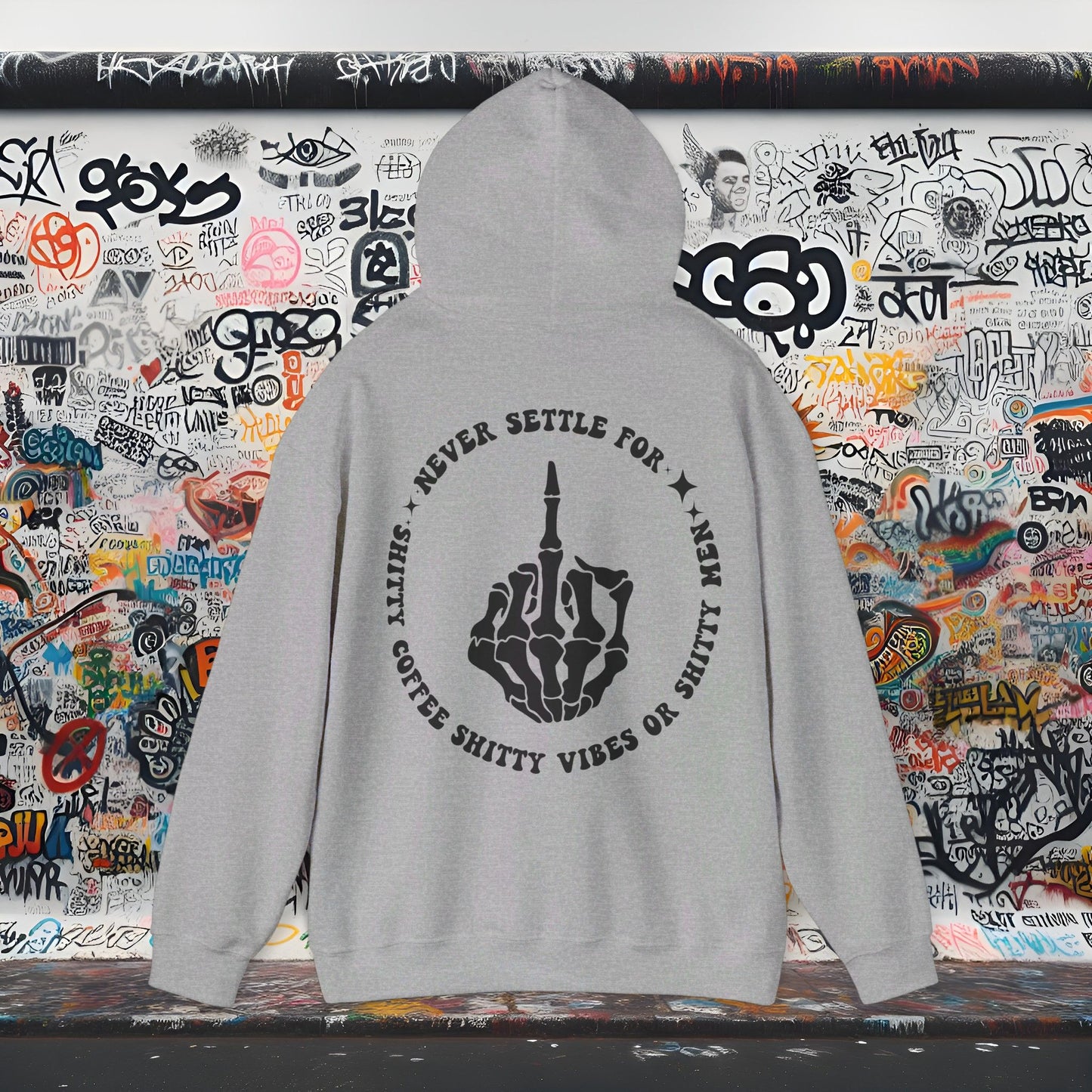 Never Settle Unisex Heavy Blend™ Hooded Sweatshirt