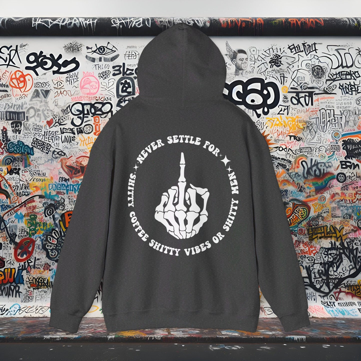 Never Settle Unisex Heavy Blend™ Hooded Sweatshirt