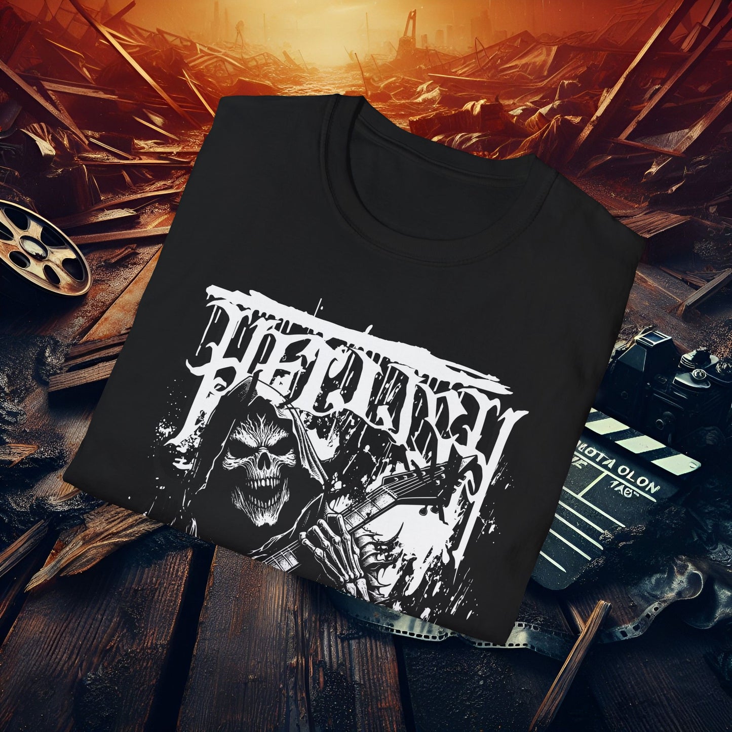 RC Metalwear Hellish Chords Unisex Softstyle T-Shirt