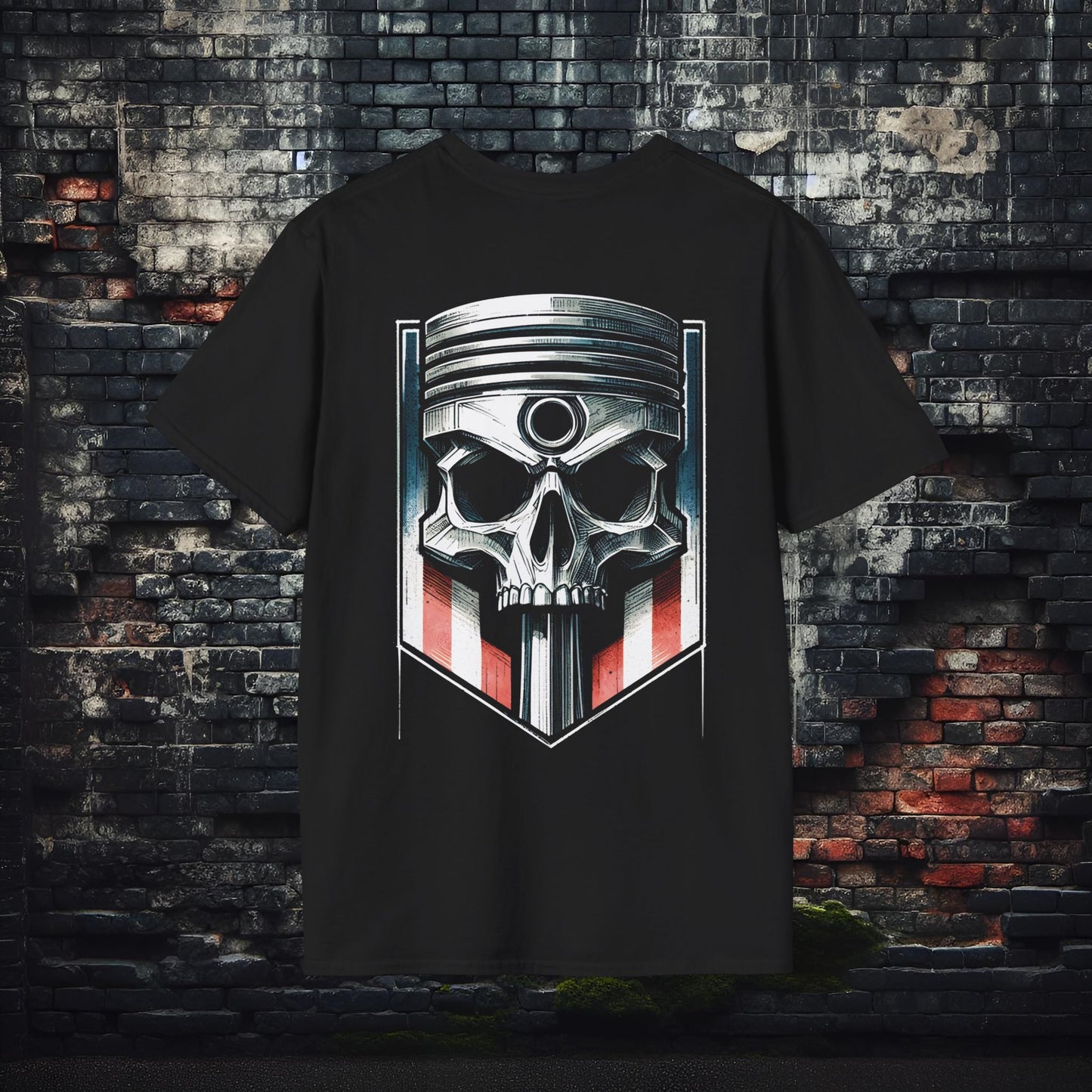 Skull Piston 1 Unisex Softstyle T-Shirt