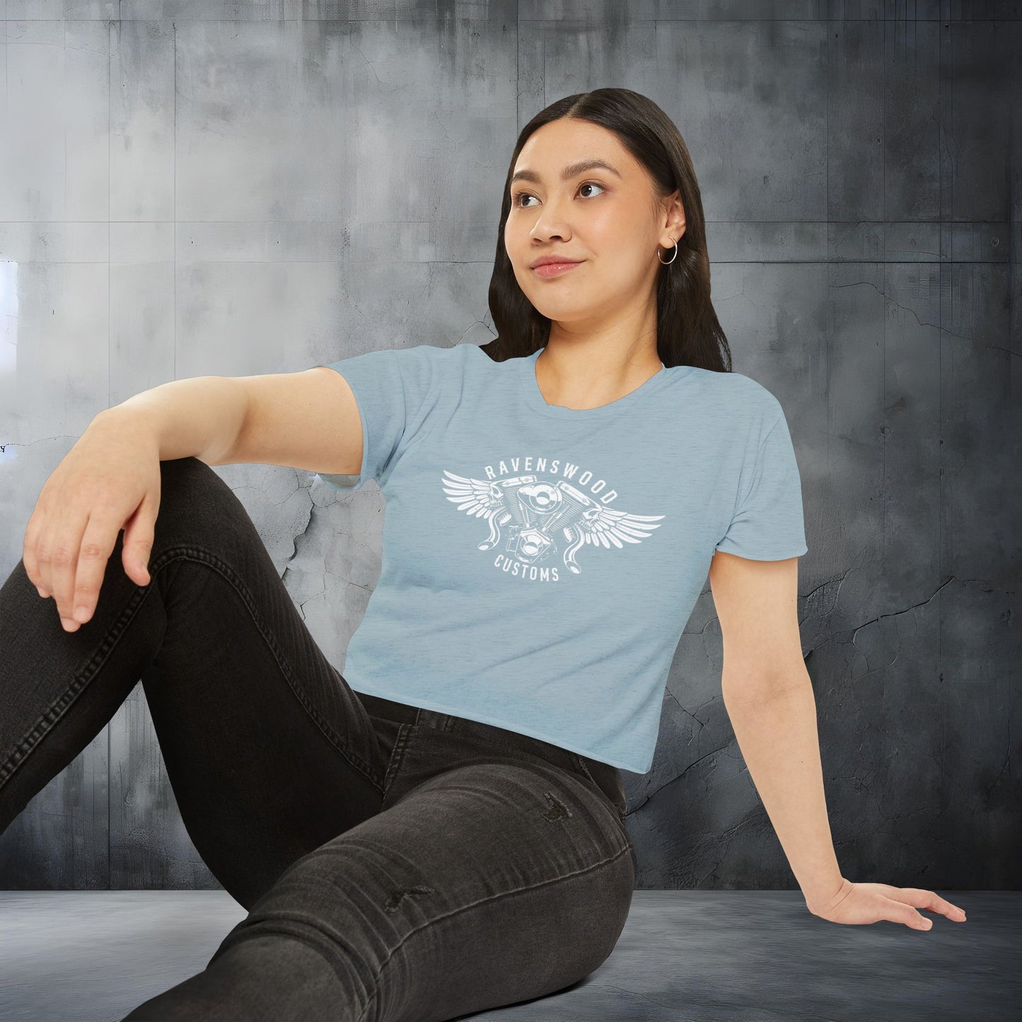 Ravenswood Customs Women's Festival Crop Top - Boho Chic Tee for Summer Events