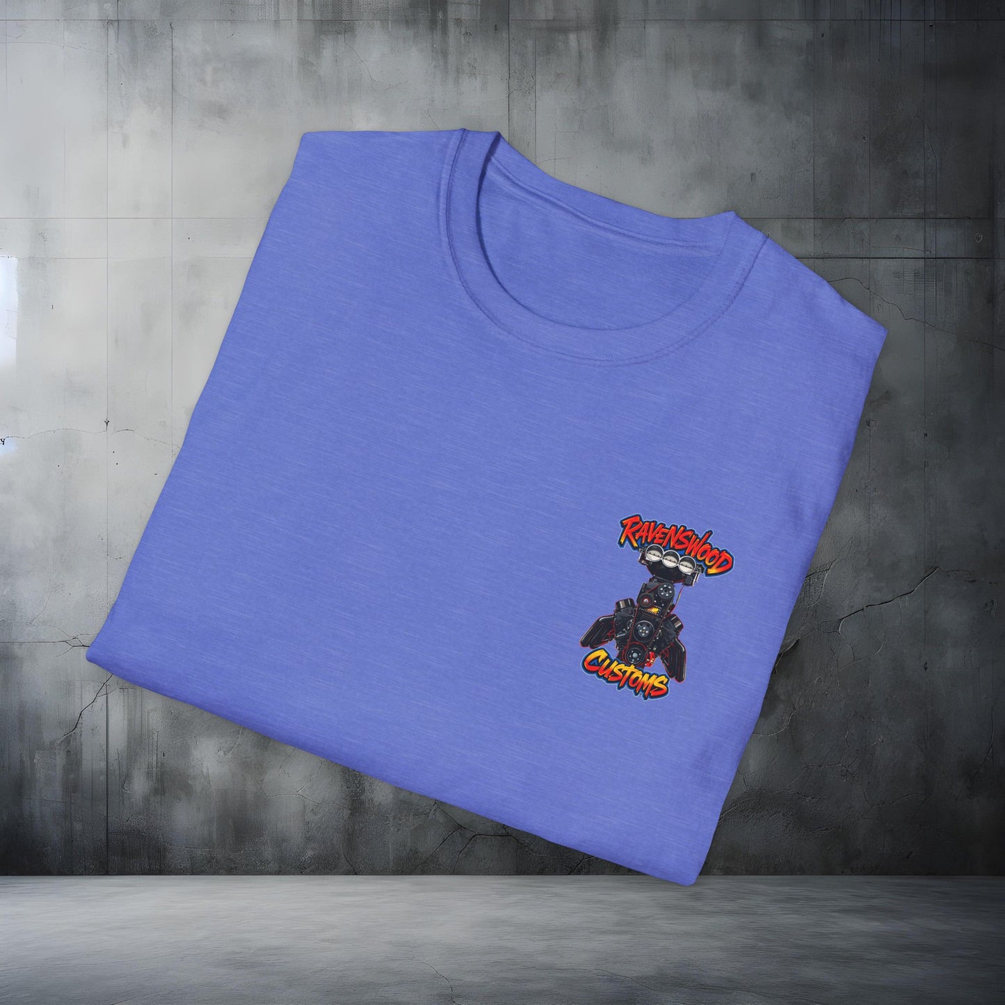Ravenswood Customs Blown Injected Chevy Engine Graphic T-Shirt