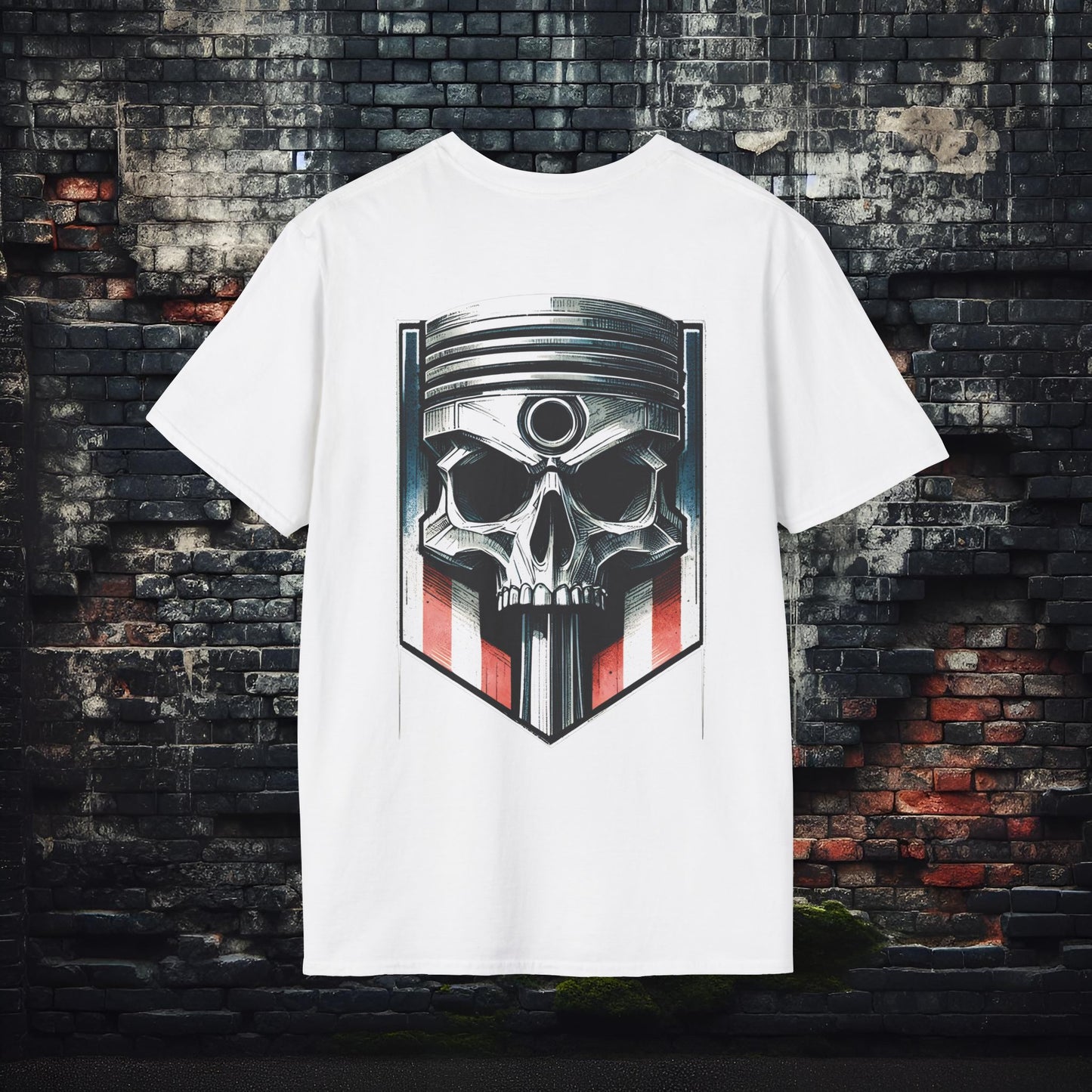 Skull Piston 1 Unisex Softstyle T-Shirt