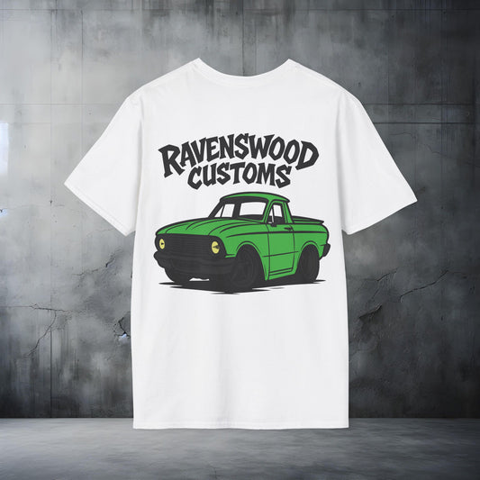 Ravenswood Customs Unisex Softstyle T-Shirt - Green XP Falcon Ute Design, Cool Graphic Tee