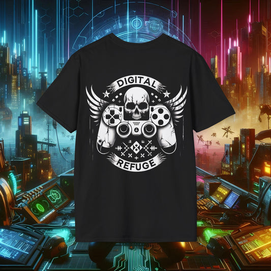 Unisex Softstyle T-Shirt - Digital Refuge Graphic Tee for Gamers
