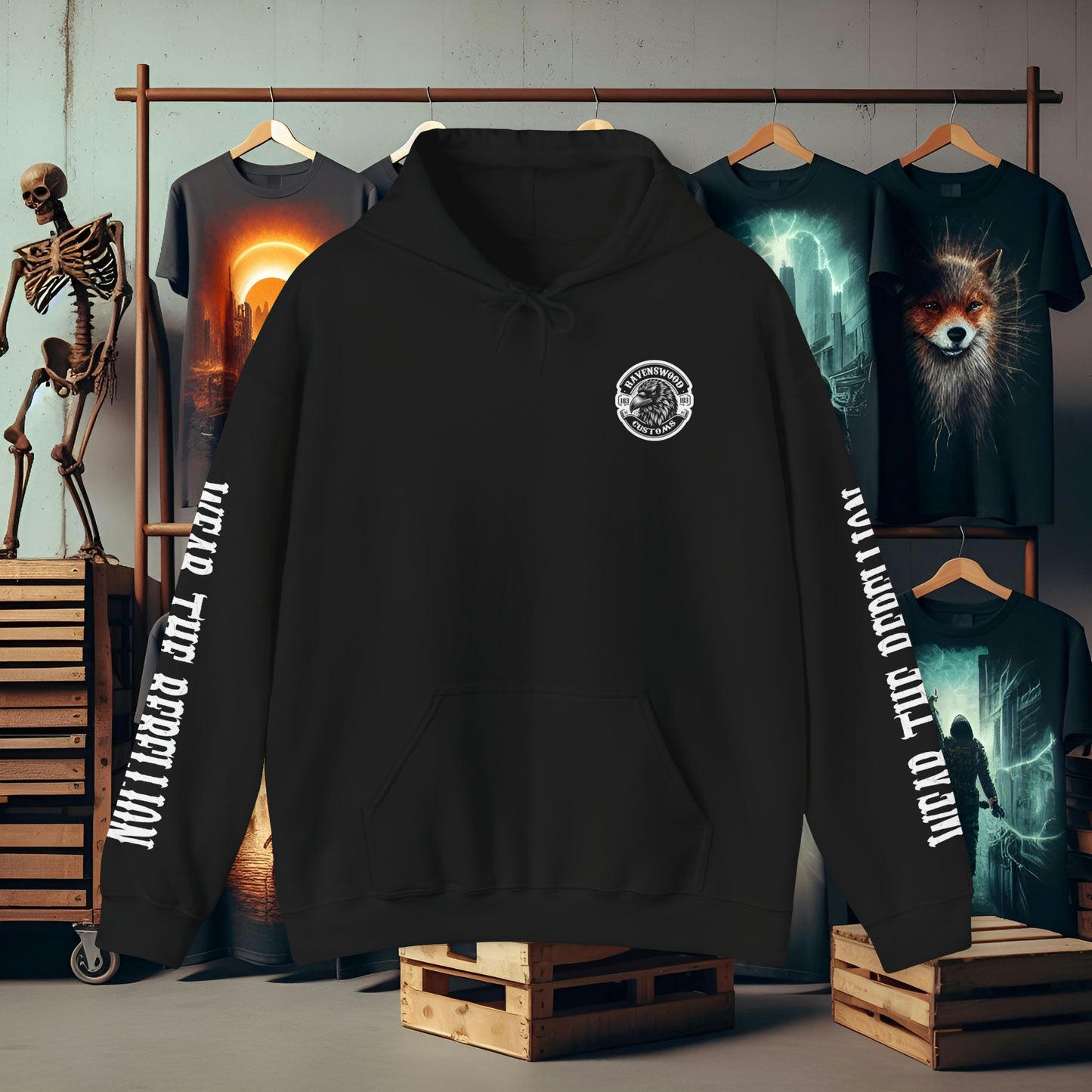 Ravenswood Customs Wear the Rebellion Unisex Heavy Blend™ Hooded Sweatshirt