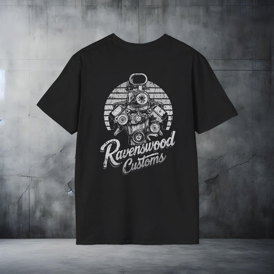 Ravenswood Customs Blown Hemi V8 Retro Worn T-Shirt