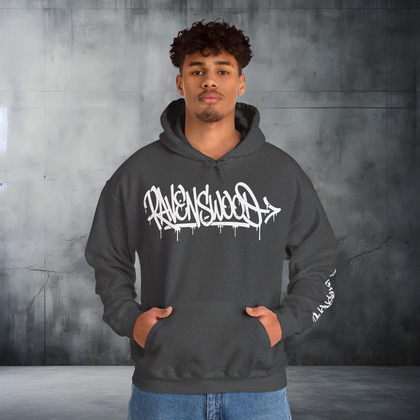 Ravenswood Graffiti Tag Hoodie Urban Streetwear Hoodie