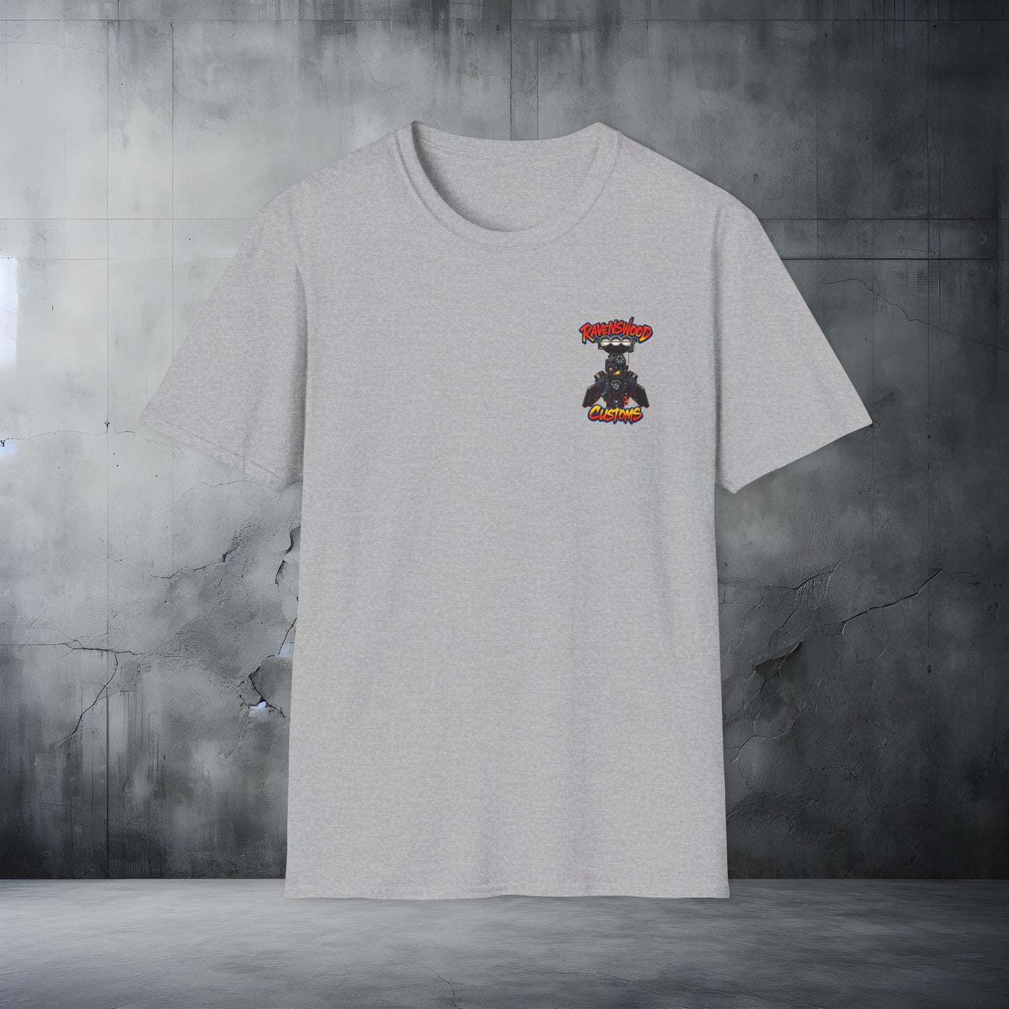 Ravenswood Customs Blown Injected Chevy Engine Graphic T-Shirt
