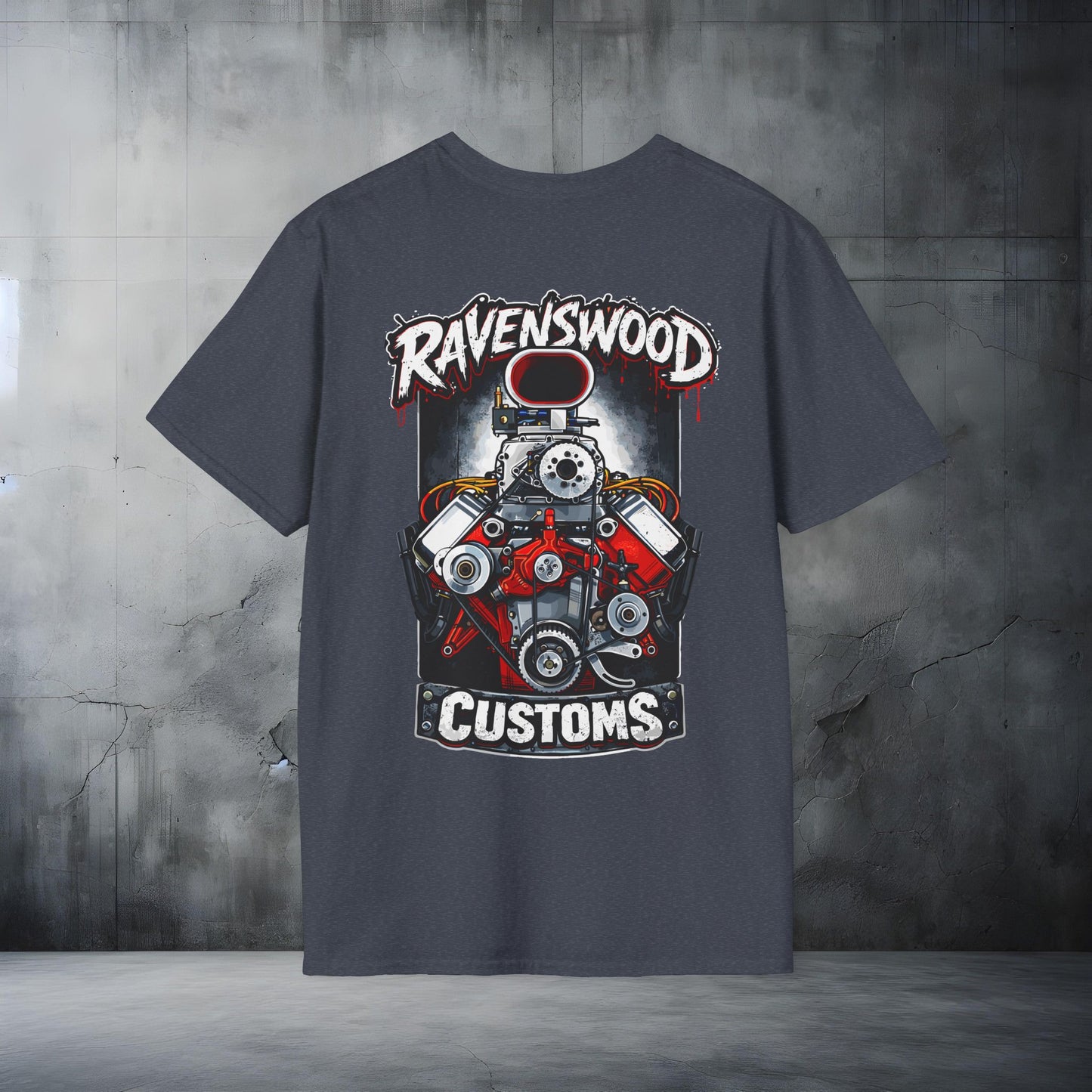 Ravenswood Customs Blown 354 Hemi Engine Graphic T-Shirt