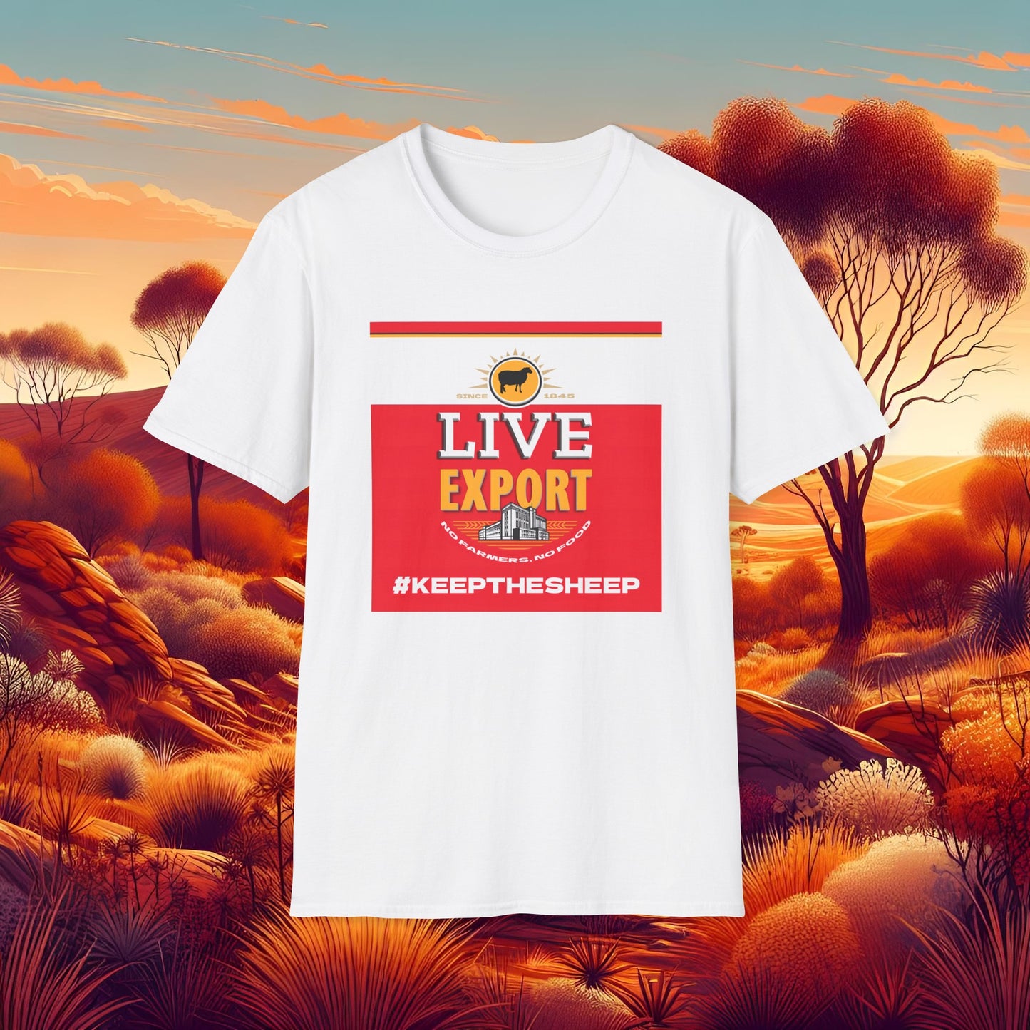 Live Export Keep the Sheep Unisex Softstyle T-Shirt