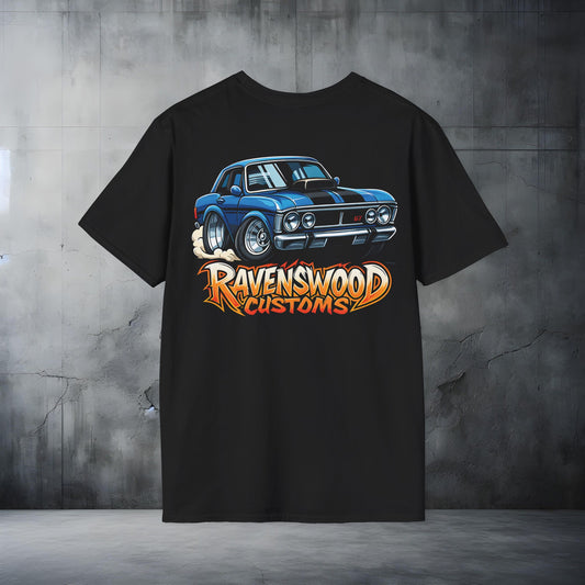 Ravenswood Customs Falcon Graphic T-Shirt, Car Enthusiast Gift, Unisex Softstyle Tee