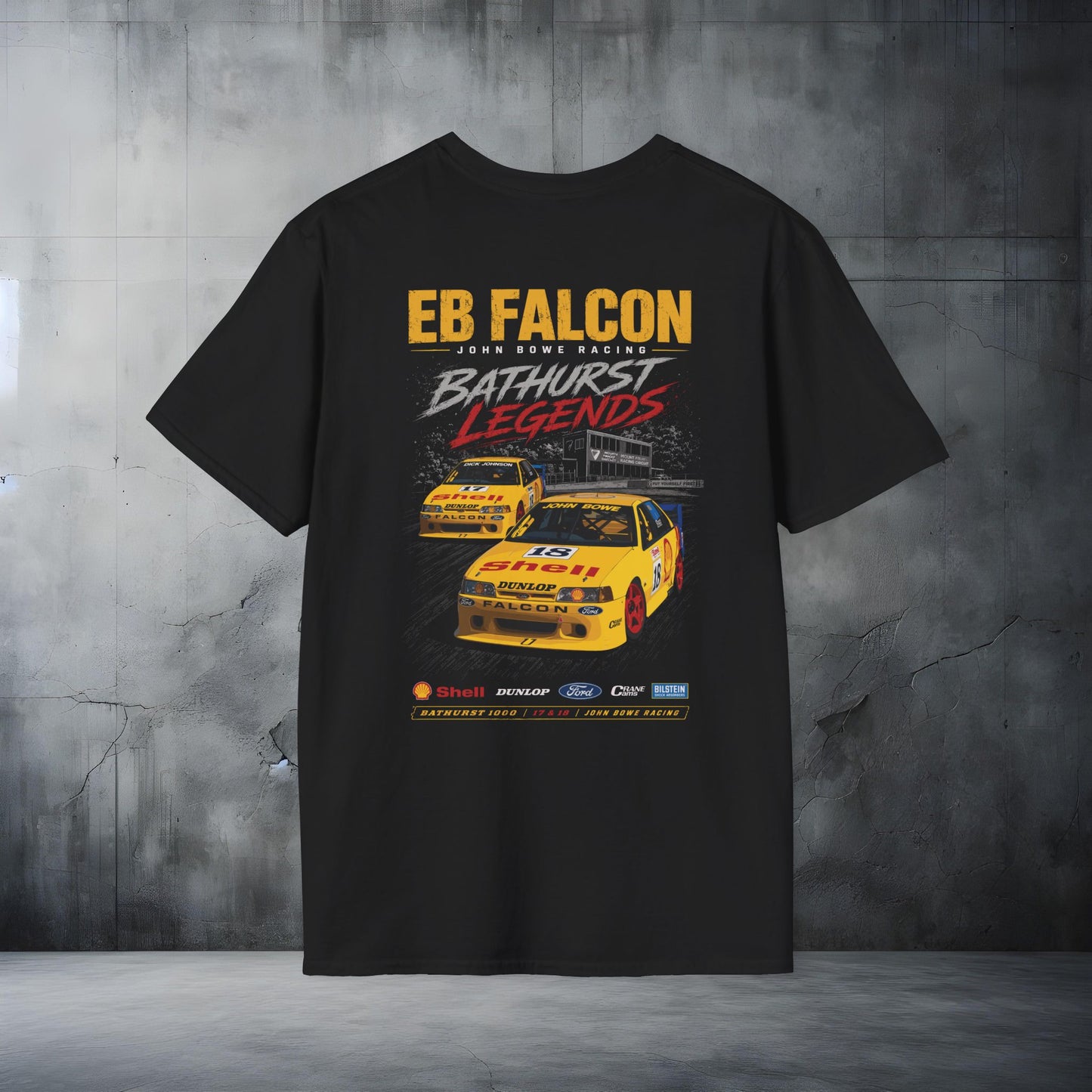 EB Falcon Racing T-Shirt John Bowe Vintage Motorsport Tee
