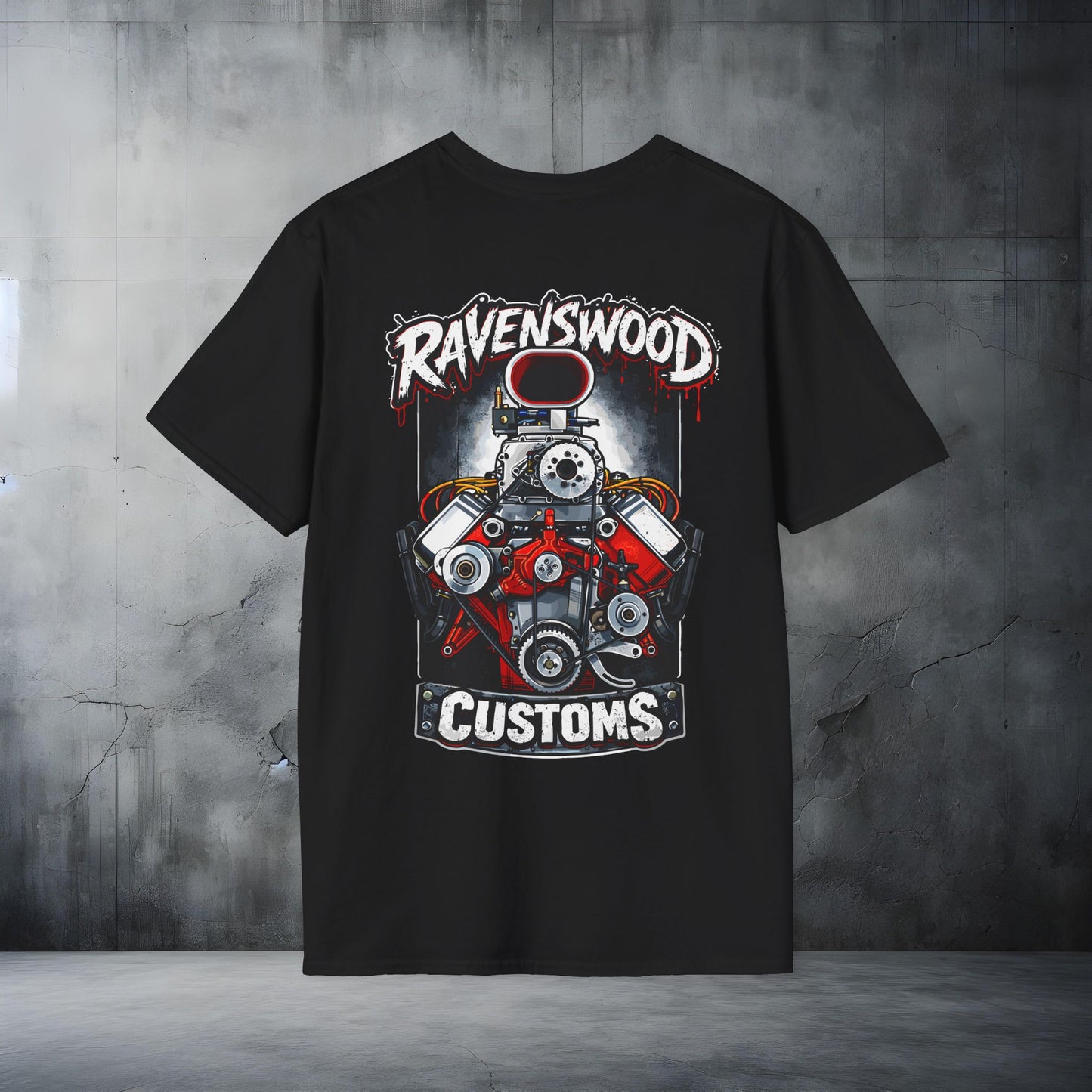 Ravenswood Customs Blown 354 Hemi Engine Graphic T-Shirt