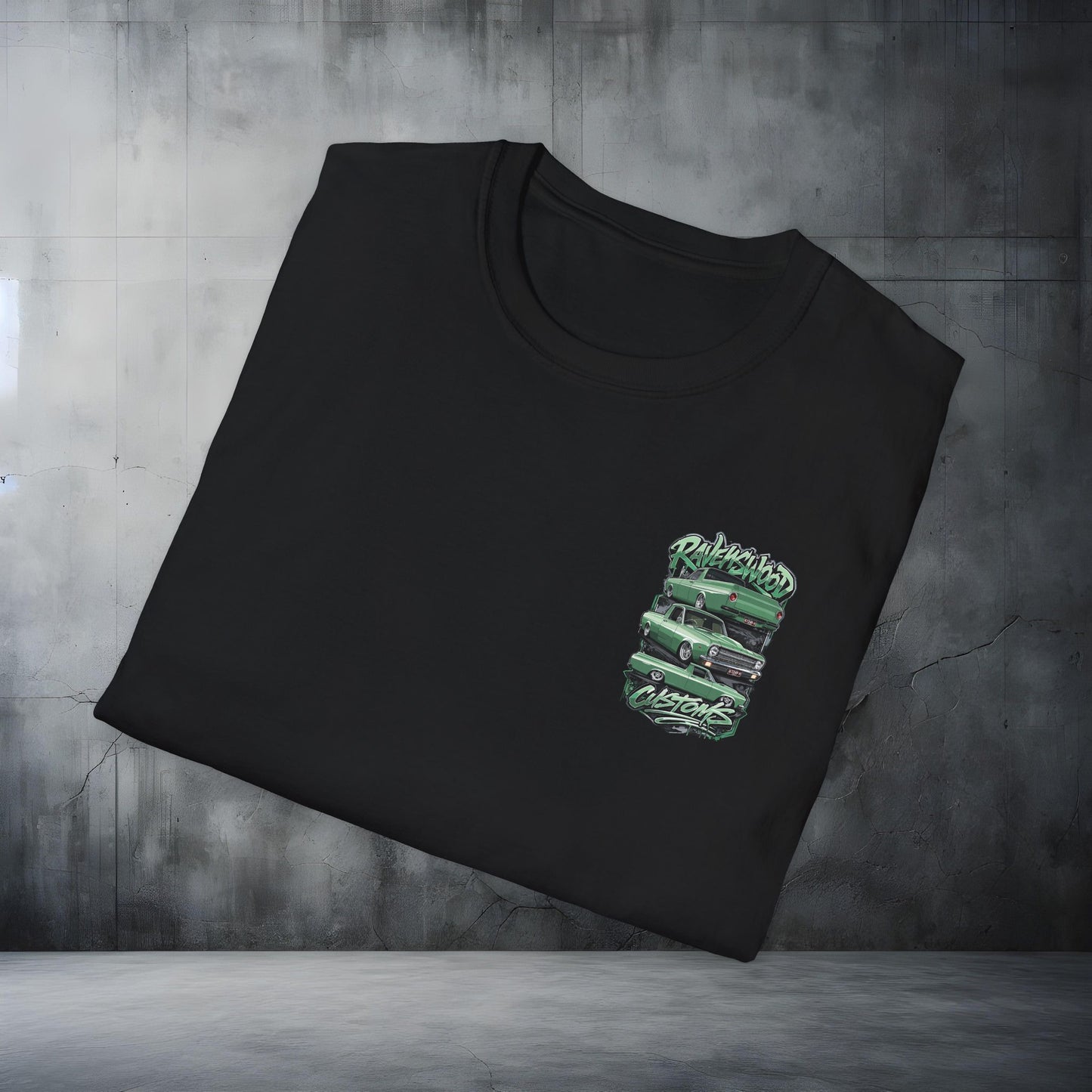 Ravenswood Customs XR Falcon Ute Classic Car Stack T-Shirt Vintage Muscle Car Graphic