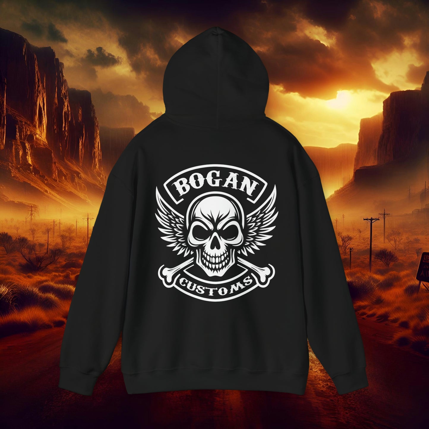 Bogan Customs 1 Unisex Heavy Blend™ Hooded Sweatshirt