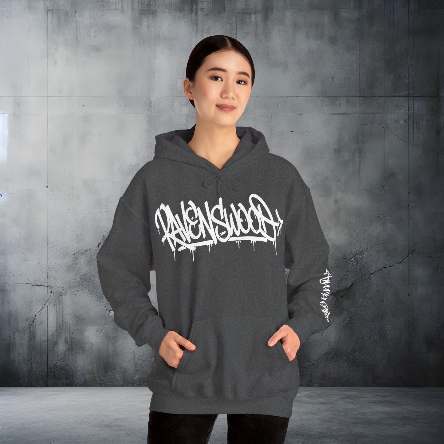 Ravenswood Graffiti Tag Hoodie Urban Streetwear Hoodie