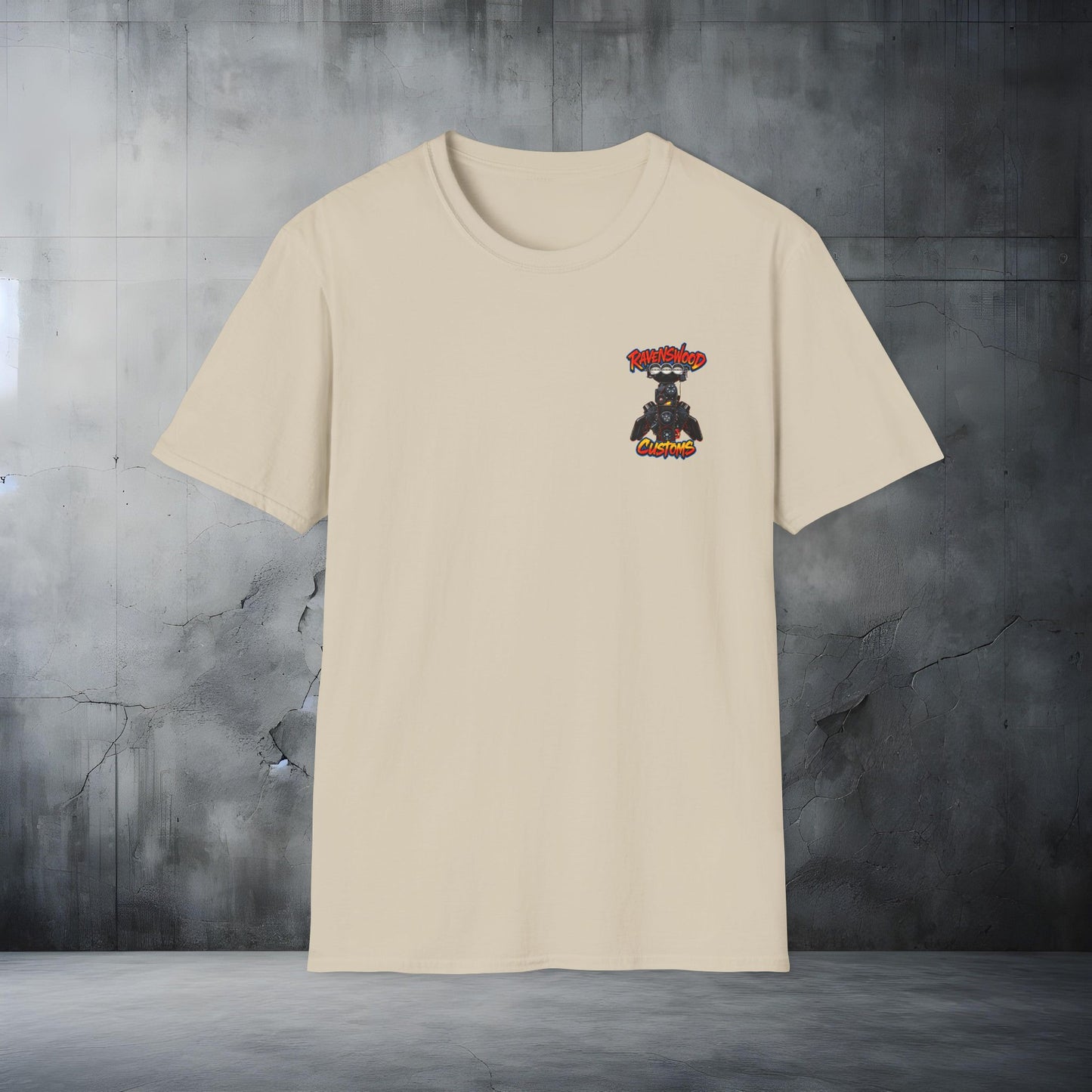 Ravenswood Customs Blown Injected Chevy Engine Graphic T-Shirt