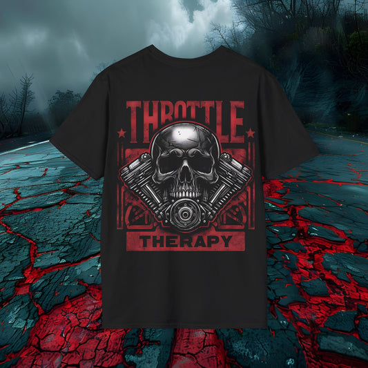 Throttle Therapy Skull Graphic Tee | Unisex Softstyle T-Shirt