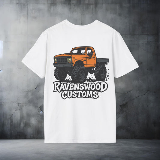 Ravenswood Customs Orange Ford Bronco Unisex Softstyle T-Shirt