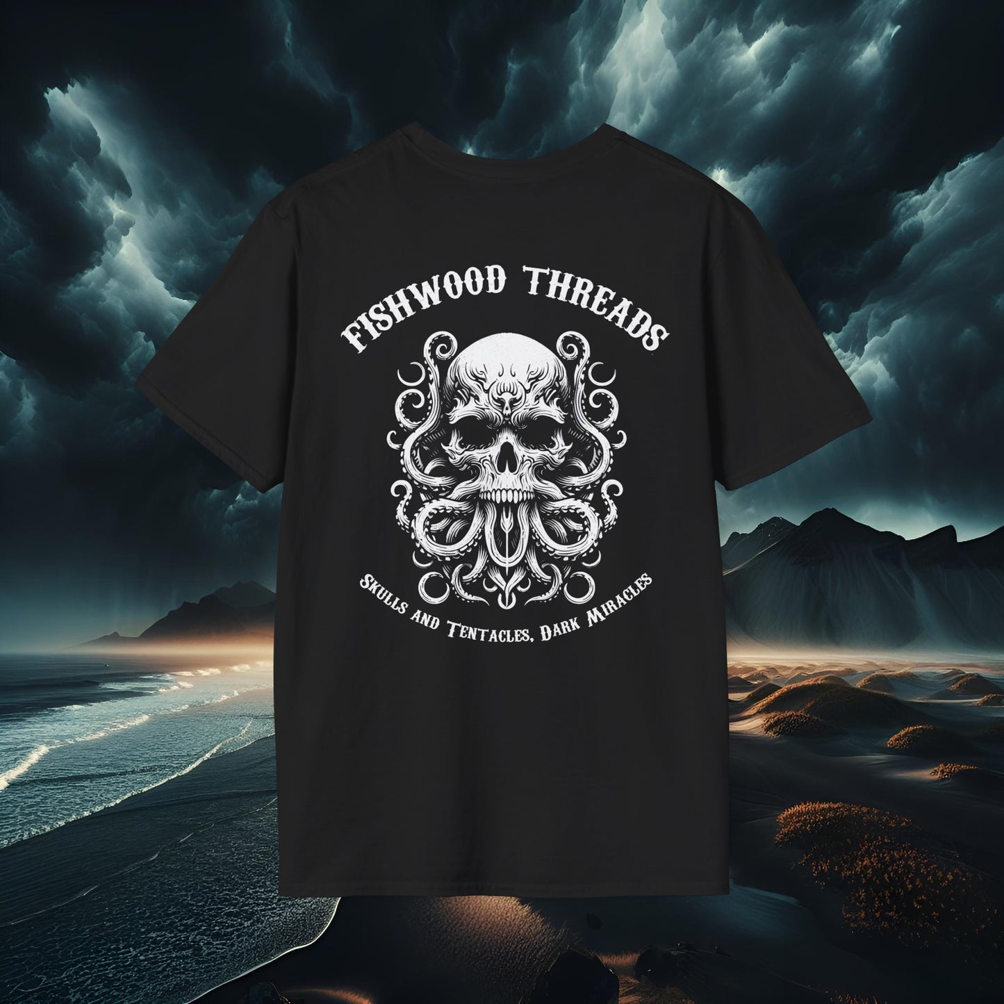 Fishwood Threads Kraken Skulls 3 Unisex Softstyle T-Shirt