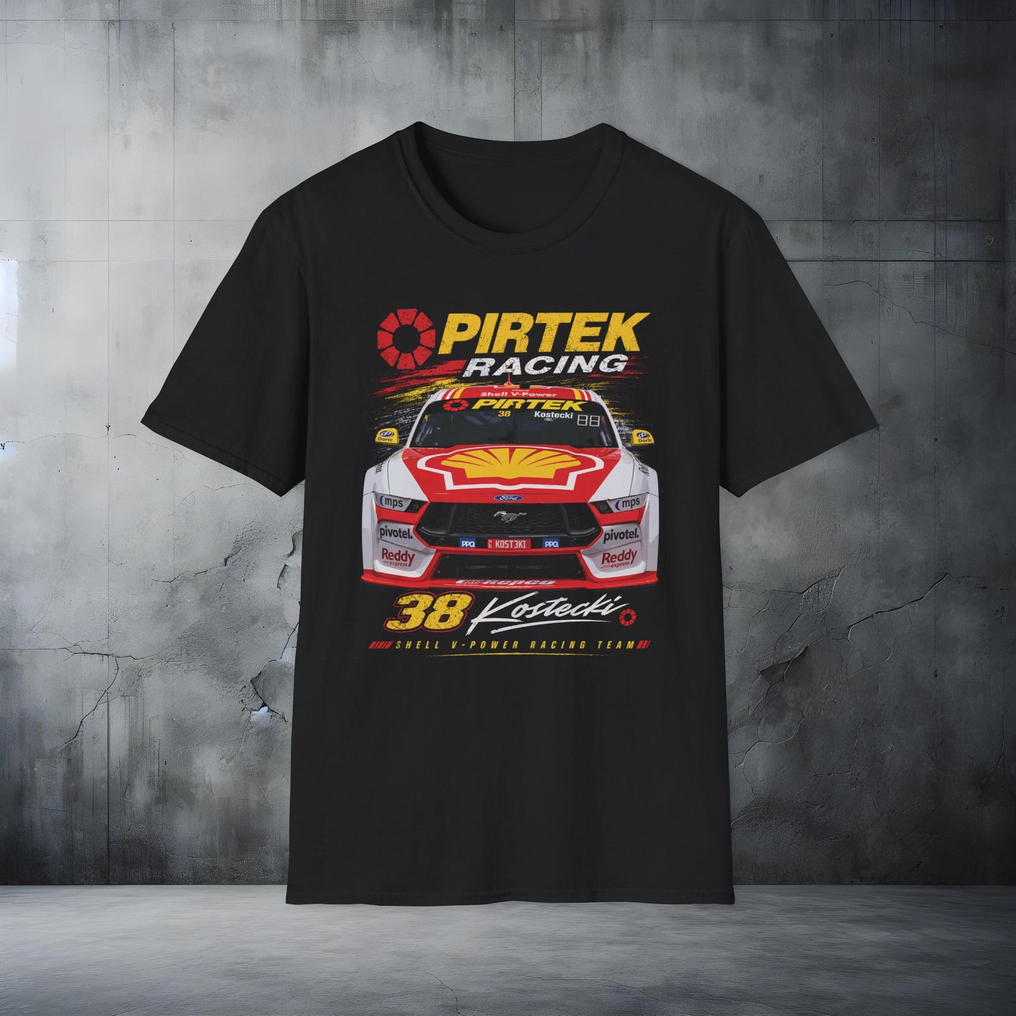 Racing T-Shirt PIRTEK Racing Shell Car Graphic Tee
