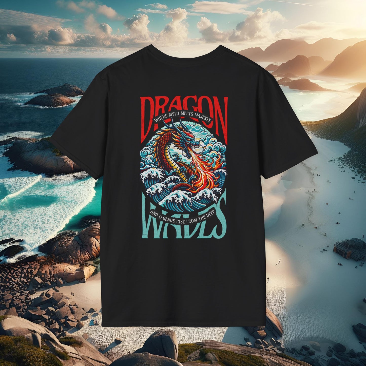 Dragon Waves Unisex Softstyle T-Shirt