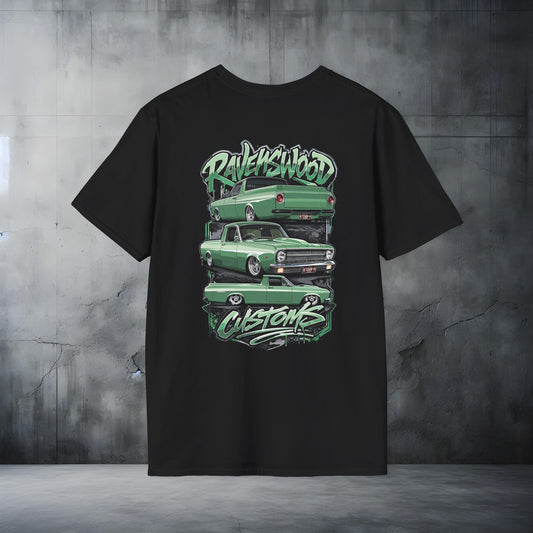 Ravenswood Customs XR Falcon Ute Classic Car Stack T-Shirt Vintage Muscle Car Graphic