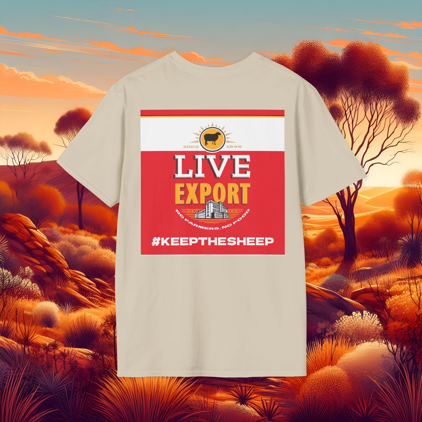 Live Export #keepthesheep Unisex Softstyle T-Shirt - Bold Graphic Tee for Keep the Sheep movement