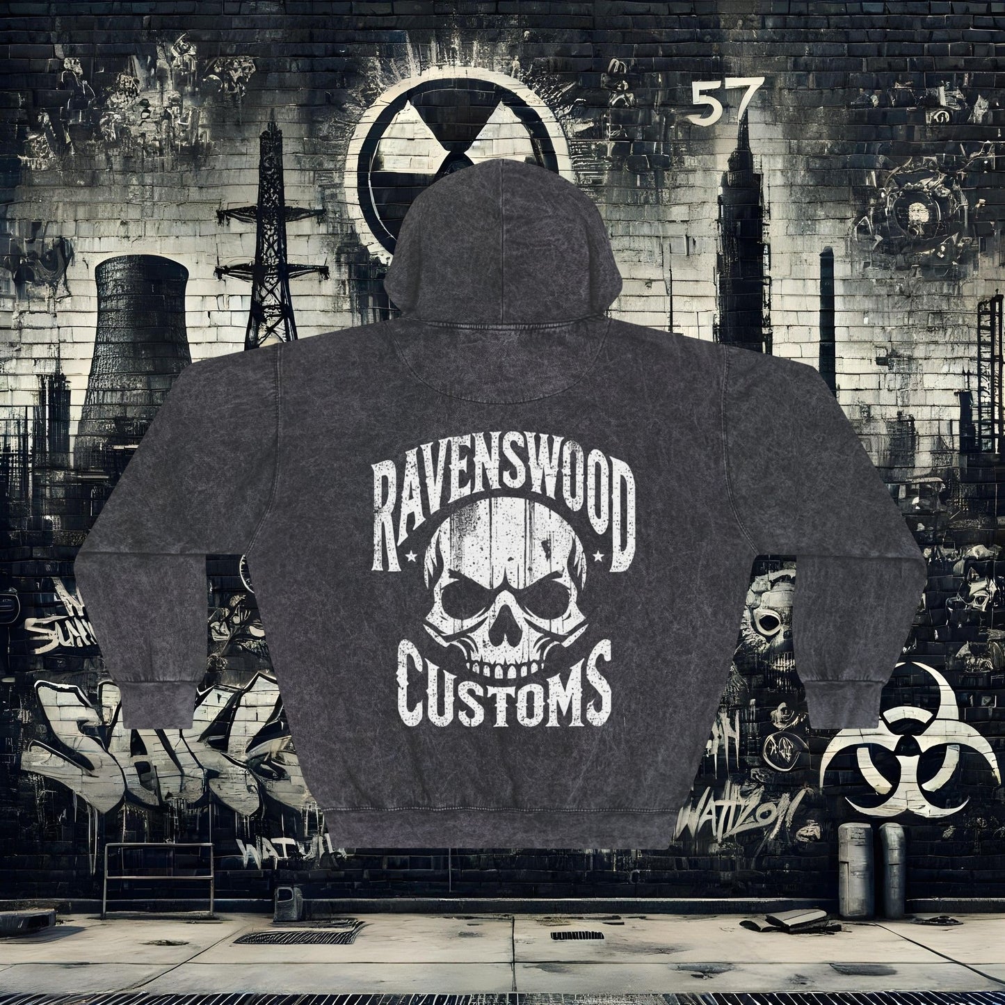 Ravenswood Customs Unisex Mineral Wash Hoodie