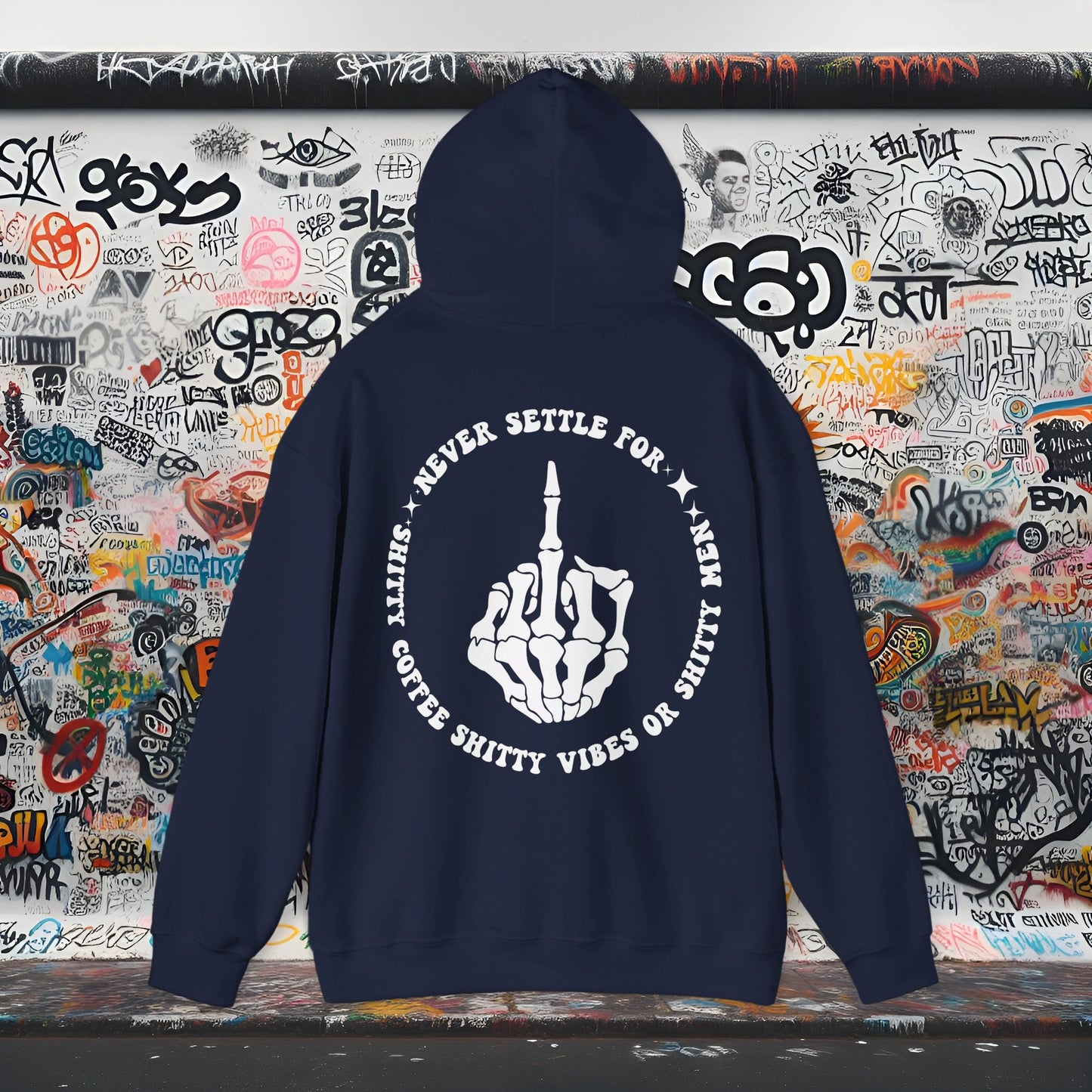 Never Settle Unisex Heavy Blend™ Hooded Sweatshirt