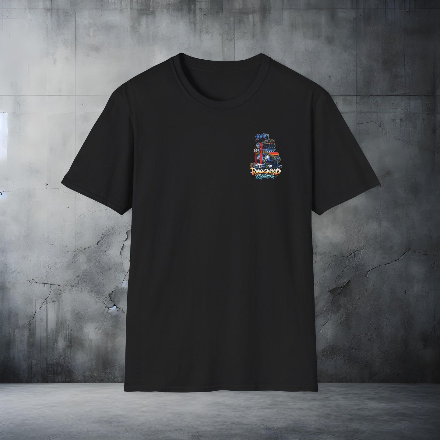 Ravenswood Customs Supercharged LS V8 Engine Graphic T-Shirt