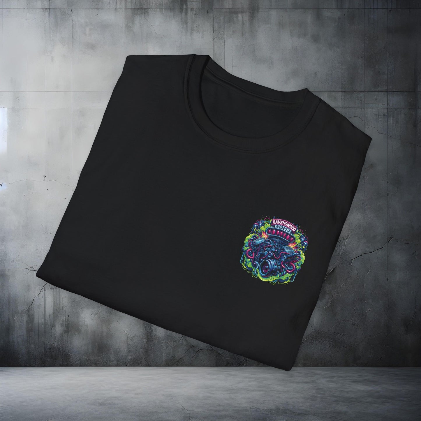 Ravenswood Customs Graphic Tee - Unisex Softstyle T-Shirt for Car Enthusiasts