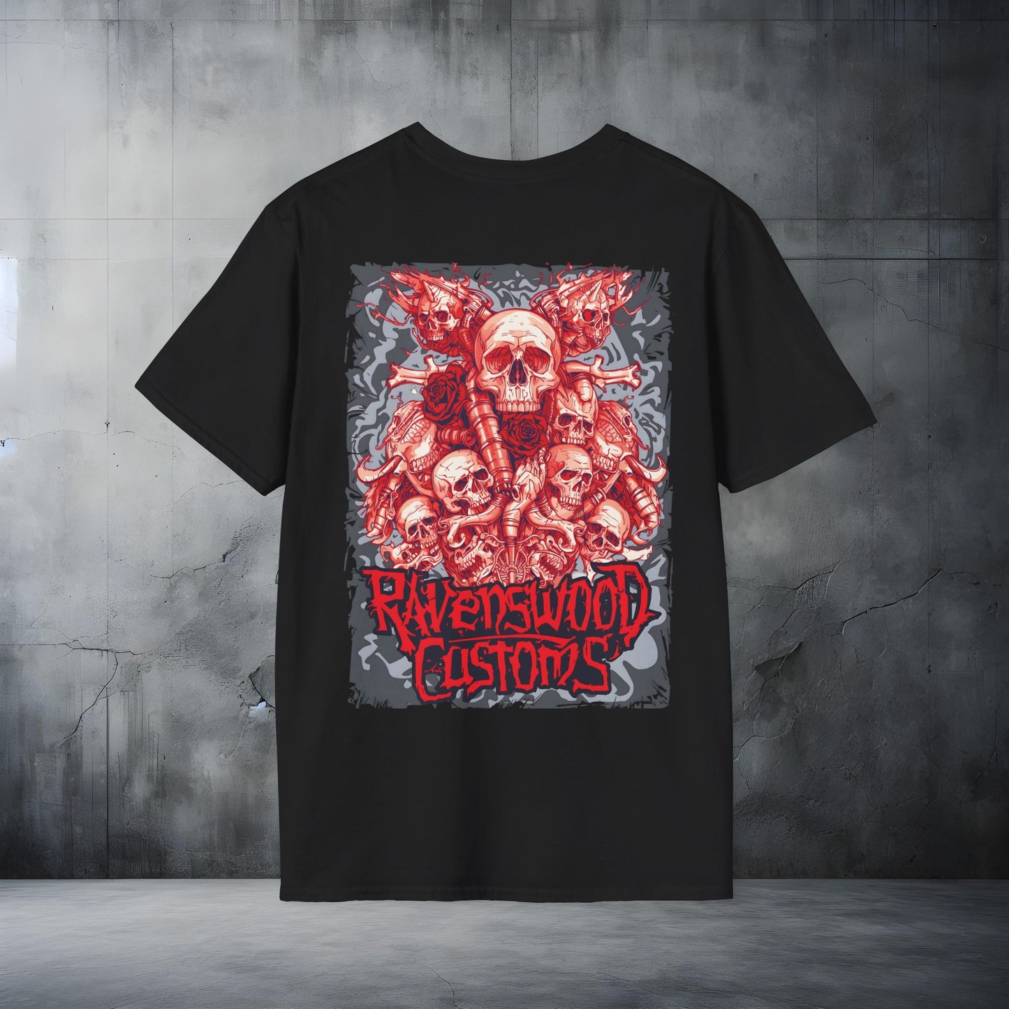 Ravenswood Customs Skulls and Roses T-Shirt