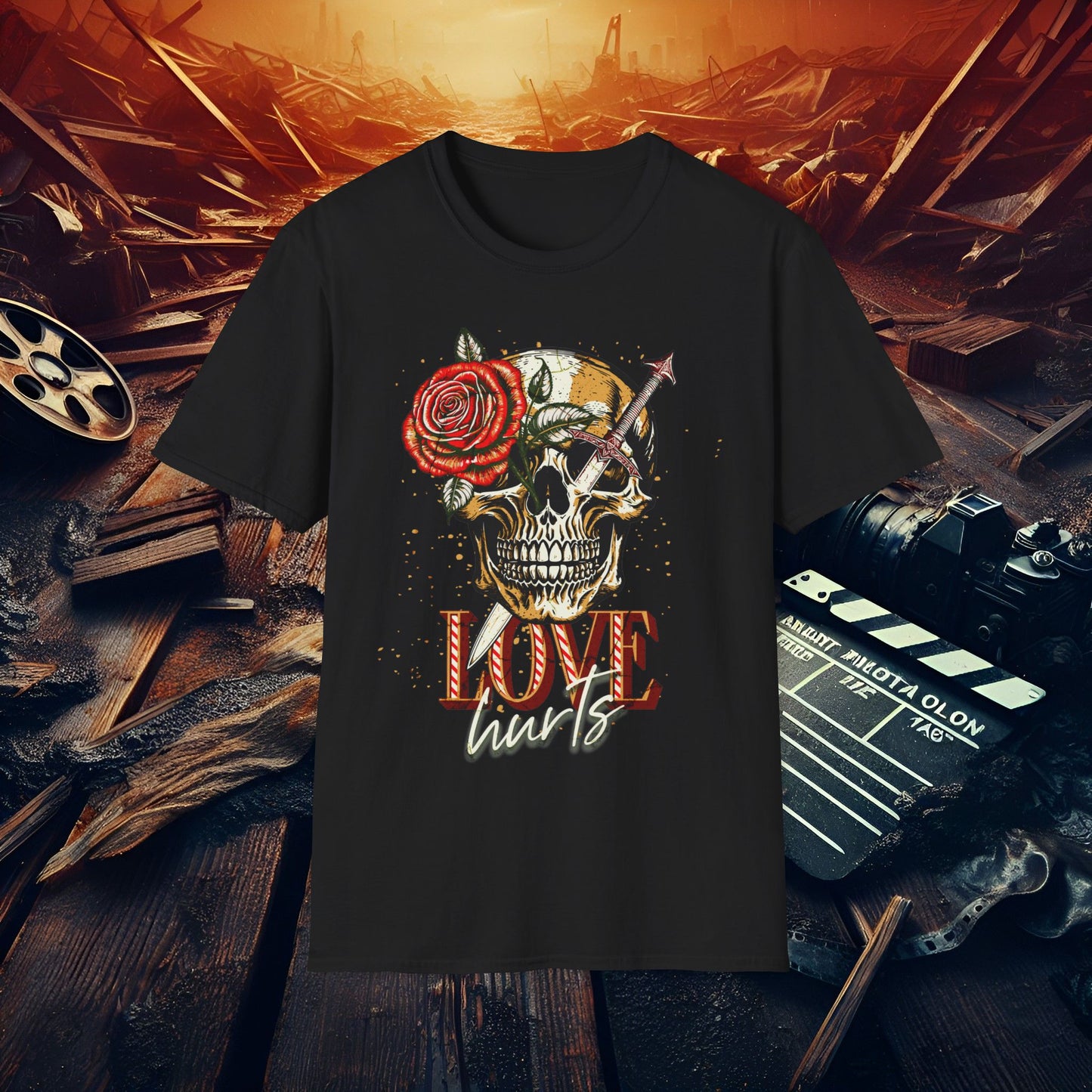 RC Metalwear Love Hurts Unisex Softstyle T-Shirt