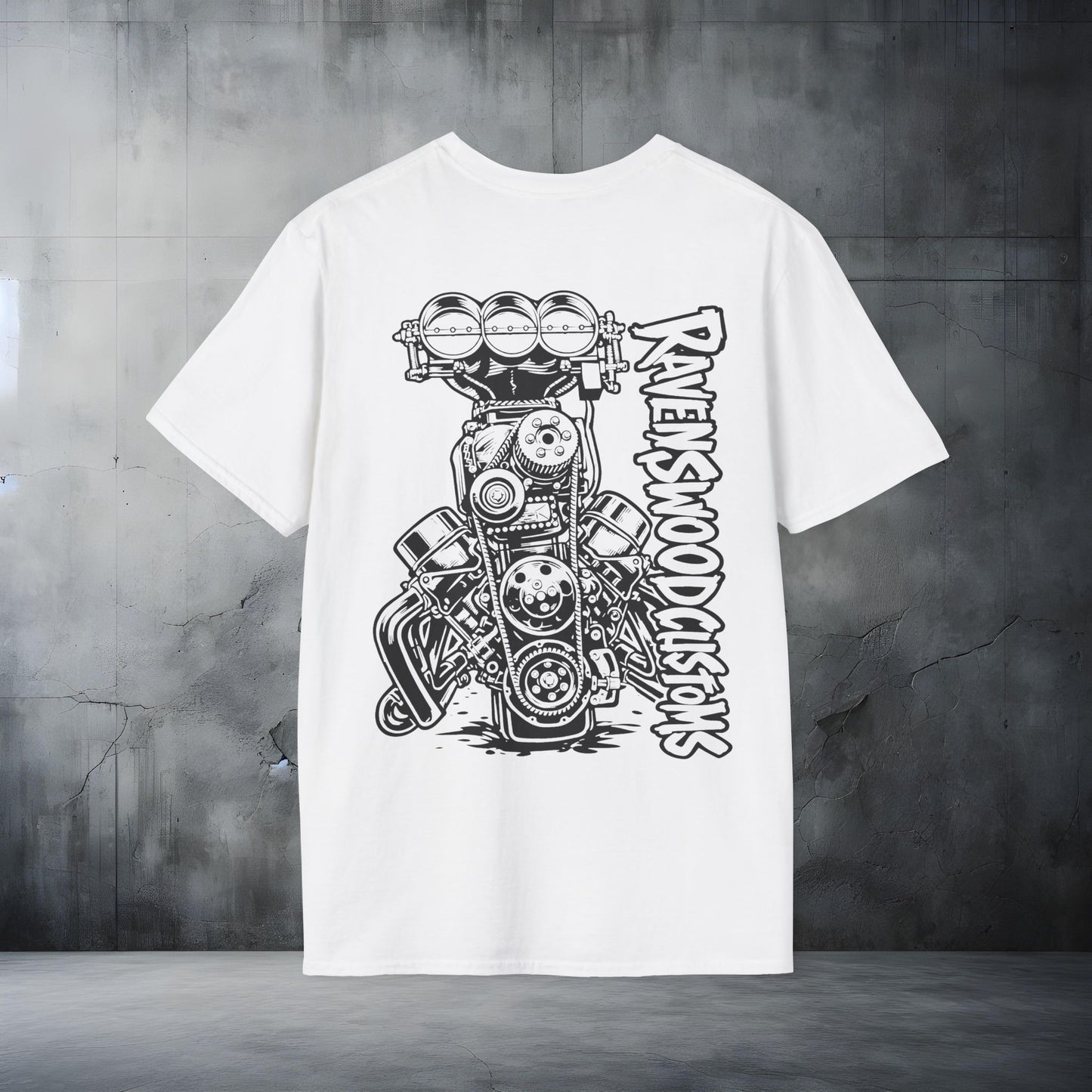 Ravenswood Customs Blown Injected V8 Engine Graphic Tee